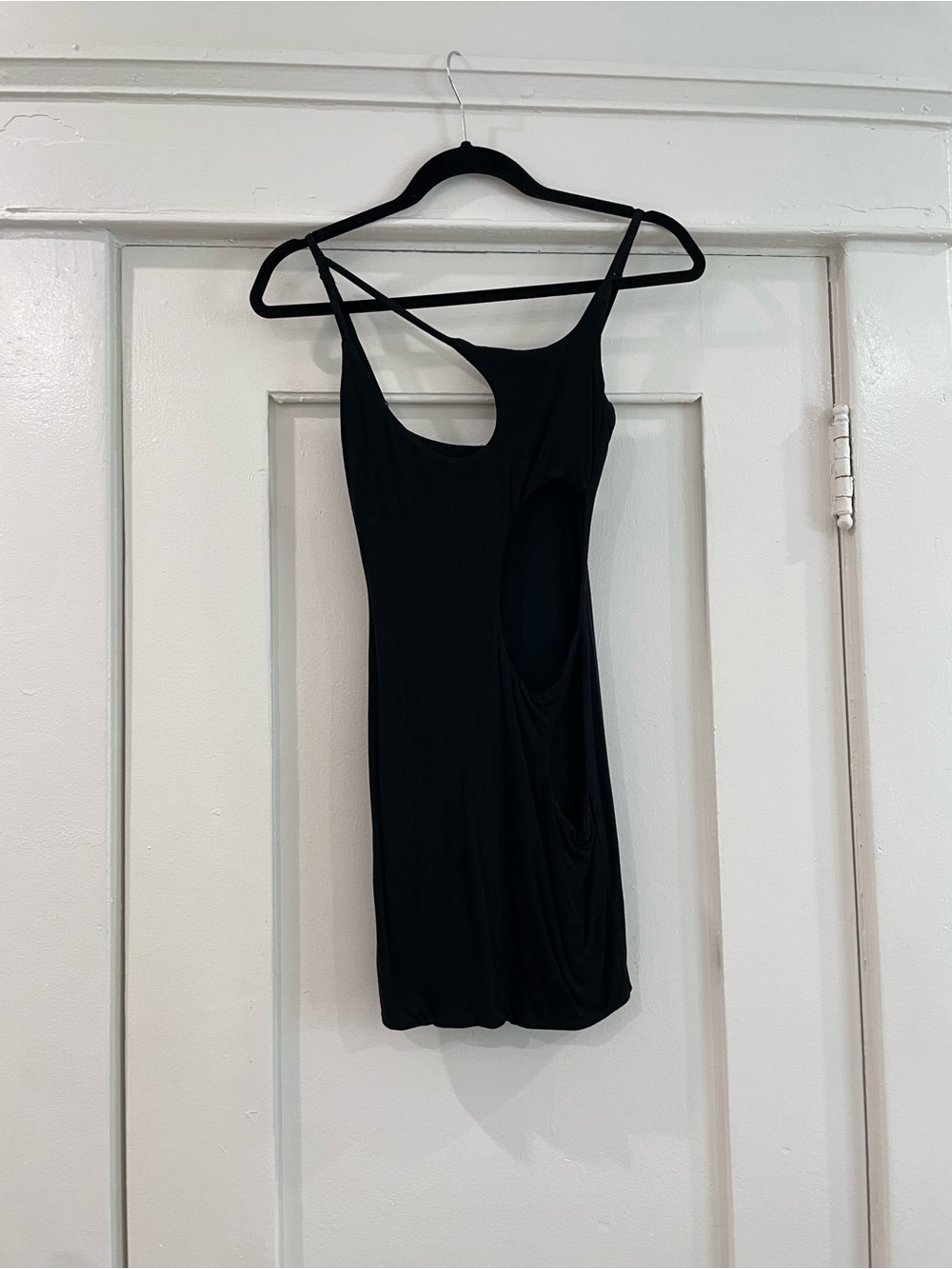 superdown Black Tank Dress with Cutout Detail